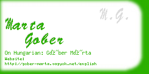 marta gober business card